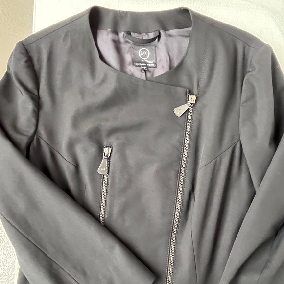 Alexander McQueen (42 IT) asymmetrical, wool long jacket, black, zippers, EUC. - Picture 10 of 16